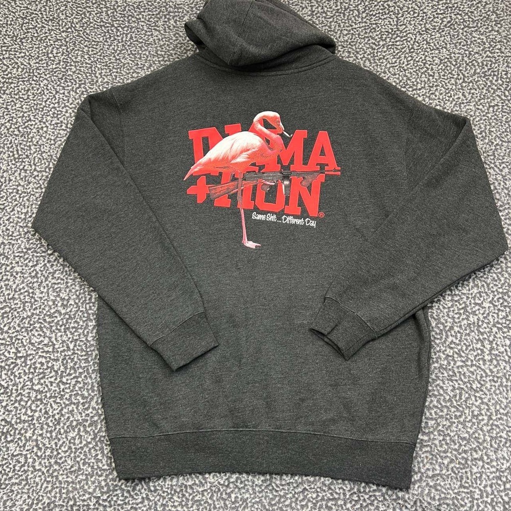 In4mation Hoodie Men Large Gray Full Zip‎ Long Sleeve Drawstring Pocket L